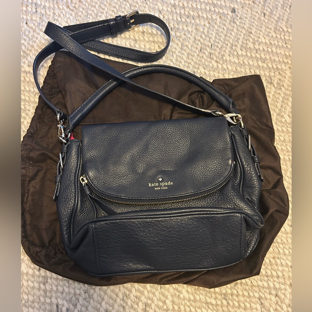 Kate Spade Dark Blue Leather Shoulder Bag
